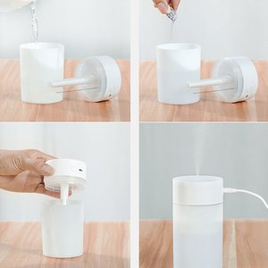 Humidificador de aire ultrasónico con USB, minidifusor de aceite esencial, purificador de coche, generador de niebla de anión con luz romántica, 260ML - Product Image 4