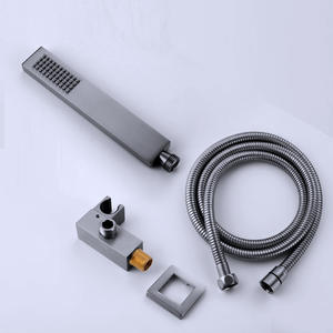 Juego de cabezal de ducha cuadrado de cobre con función de lluvia, instalación oculta, accesorios de baño J002B - Product Image 3