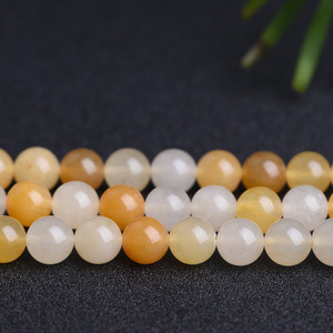 Cuentas Redondas de Jade Amarillo Natural al por Mayor, Cuentas Sueltas de 4mm 6mm 8mm para Accesorios de Joyería DIY. Color: # 57 - Product Image 5