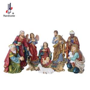 36-Inch hayat-boyutu açık noel doğuş seti dini reçine heykel boyalı fiberglas modeli heykel rakamlar - Product Image 4