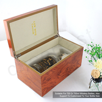Boîte à whisky en bois élégante pour cadeaux haut de gamme, vente chaude, bois de palissandre brillant et laque de piano, MDF, boîte à bouteille unique