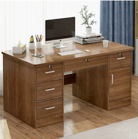 Ensemble de chaise de bureau moderne et écologique avec verrouillage, poste de travail informatique à domicile avec tiroir, bureau en bois pour personnel, automatique