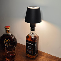 Lampe de table de bouteille de vin LED rechargeable à intensité variable Lampes de chevet de luxe Lampes de chevet à commande tactile pour restaurant B
