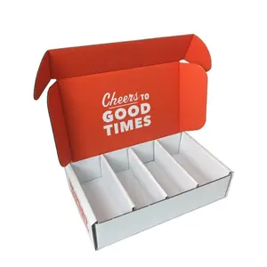 Grosir kotak surat cetak warna-warni desain kustom bergelombang kotak pengiriman dapat dilipat untuk kosmetik anak perempuan