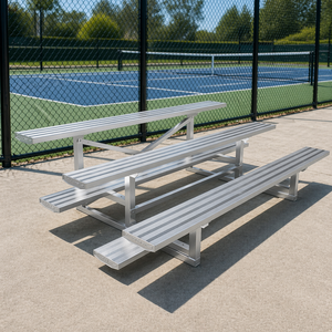 Bancs en aluminium portables sur mesure de 3 m de long à 4 rangées, gradins métalliques d'extérieur, produits de divertissement sportif en promotion - Product Image 1