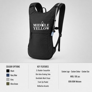 Sac à dos d'hydratation 2L personnalisé avec logo, léger, avec poche à eau, pour la course à pied et le cyclisme, vente en gros directe d'usine OEM ODM, MOQ 500 - Product Image 3