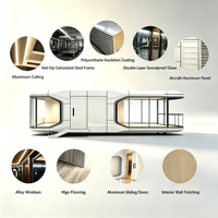 Casa Contenedor Tipo Cápsula Espacial de Alta Calidad, Prefabricada, Modular, Mini Casa para Oficina, Dormitorio, Glamping, Resort, Flexible