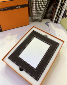 Luxury Grained Leather Photo <b>Frame</b> <b>10x8</b> Inch Multi Color Options Premium Stitched Border Desk Decor - Product Image 1