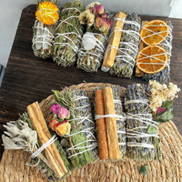 Pot-pourri purifiant à la lavande naturelle, lot de sauge blanche et sauge bleue, produits aromatiques d'aromathérapie