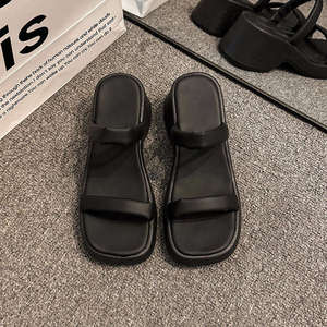 Sandalias Planas de Plataforma con Tacón Alto y Diseño de Suela Gruesa, para Primavera/Verano, Uso en Exteriores, Cierre Deslizante, Amortiguación Evergreen - Product Image 6