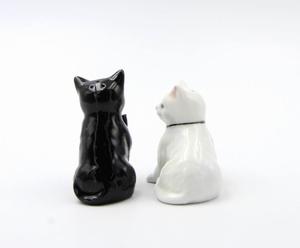 Céramique Porcelaine fine Be my Valentine <span class=keywords><strong>Chat</strong></span> blanc et noir Salière et poivrière - Product Image 4