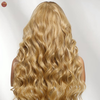Perruque Lace Front Body Wave 613 Blond Miel Pré-Pluckée avec Baby Hair, Cheveux Longs Bouclés pour Femmes, Vente en Gros, Nouveauté 2026