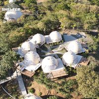 Dôme géodésique de luxe Dôme igloo de tente résistant à l'hiver pour le glamping en plein air