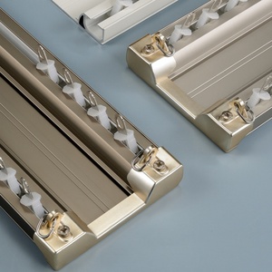 Rail de <span class=keywords><strong>rideau</strong></span> double en <span class=keywords><strong>PVC</strong></span> moderne et écologique, robuste, à double piste, <span class=keywords><strong>pour</strong></span> plafond et fenêtre - Product Image 3