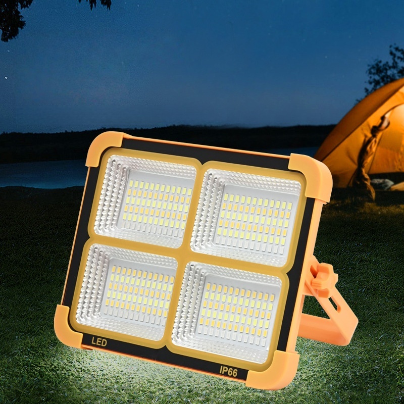 Solar LED Portable Lamp Charging Floodlight Courtyard Outdoor Camping High-Power Ultra-Bright Emergency Lighting