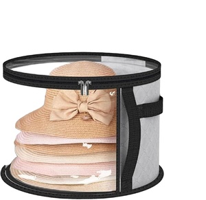 Boîte à chapeaux ronde de voyage personnalisée en gros, nouvelle, pratique, résistante à l'usure, organisateur de chapeaux, rangement pour chapeaux - Product Image 1