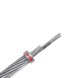 HXCOWO Factory Price Overhead Single Mode Ground Wire OPGW Earth Wire Anti Lighting Fiber Optic Cable