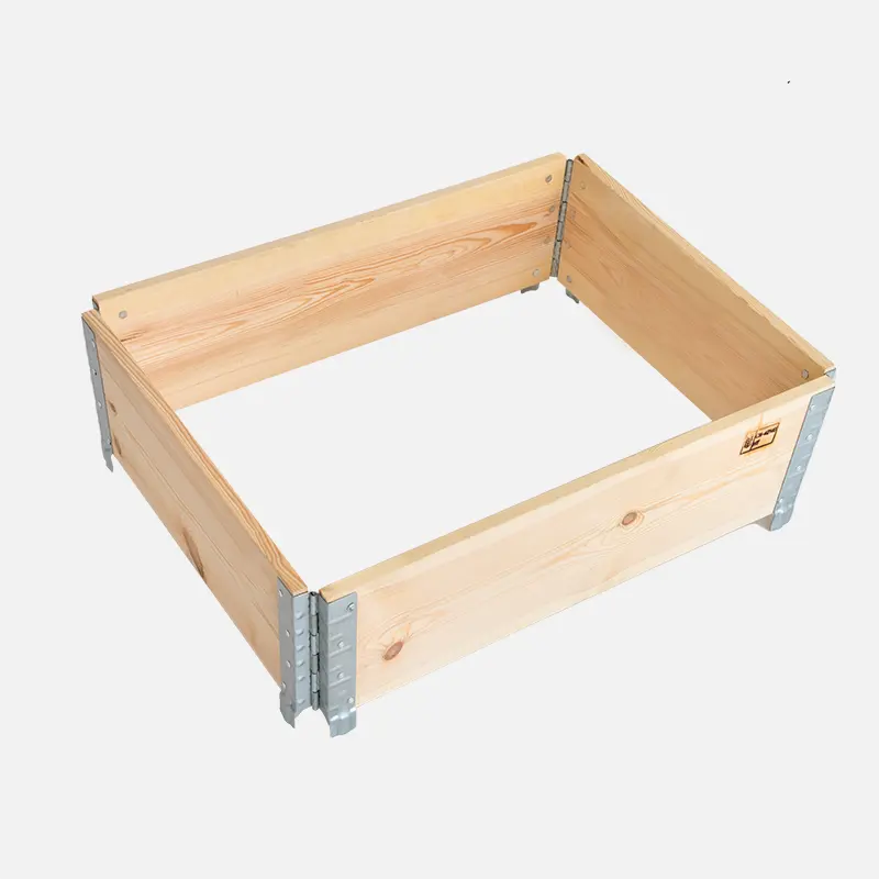 Kundenspezifische abnehmbare Hordboxen im europäischen Stil Kiefer-Steppholz Logistikpallets Stahlschnallen europäischer Standard Holz