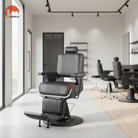 Chaise de barbier vintage de luxe professionnelle pour salon de coiffure haut de gamme