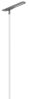Lampadaire solaire tout-en-un 65W-120W, boîtier en acier galvanisé, IP66, garantie 5 ans, lampe de route