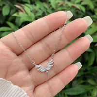 Bijoux Vente en Gros Style Vintage Style Classique Ailes Cuivre Zircon 18K Plaqué Or Chaîne de Câble Parure de Bijoux