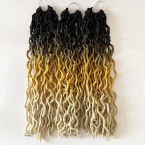 Cheveux à tresser Gypsy Locs pré-bouclés de 18 pouces, 100g, texture bouclée naturelle, cheveux à crocheter Gypsy Locs, directement de l'usine - Product Image 4