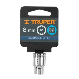 BOX 6 Douilles 8 mm, 12 points, entraînement 3/8 po, TRUPER - Product Image 3