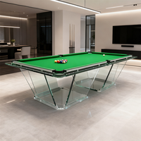 Tables de billard de luxe sur mesure pour la maison, en verre trempé, 7 pieds/8 pieds/9 pieds, qualité tournoi, multifonctionnelles, transformables en table à manger