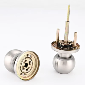 Bulk Stainless Steel Three-Bar Privacy Door Lock Set for Interior Bathrooms - Product Image 4