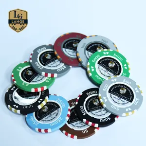 Lange 14g Casino Calidad Fichas de póquer Baccarat Gaming Poker Chip por encargo