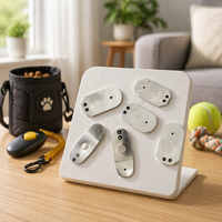 Jouets sonores personnalisés pour animaux de compagnie OEM, pièces en forme de pot, ressorts en acier inoxydable, clicker d'entraînement pour animaux, pièce sonore