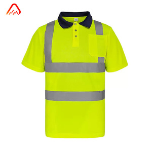 Magliette Polo <span class=keywords><strong>di</strong></span> Sicurezza ad Alta Visibilità Classe 2 <span class=keywords><strong>in</strong></span> Poliestere Riflettente per Lavori Stradali, Manica Corta per Uomo, Disponibili - Product Image 1