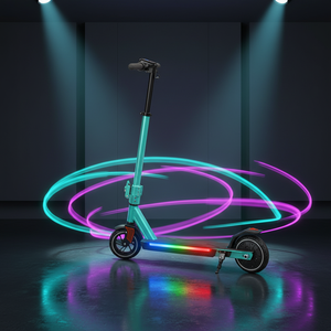 Nuevo Scooter Eléctrico Infantil de 6.5 Pulgadas, Aleación de Aluminio, Ruedas de PU, Luces de Colores, Freno Trasero, Plegable, Moderno, para Exteriores - Product Image 1