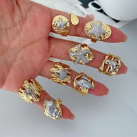 XILIANGFEIZI Produit transfrontalier très demandé Bague ouverte de luxe et tendance à l'inspiration marine avec motifs étoile de mer, coquillage et cocotier