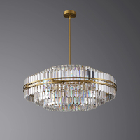 Lustre rectangulaire moderne de luxe en cristal doré pour villa, salle à manger ou salon, ou bar, suspension lumineuse