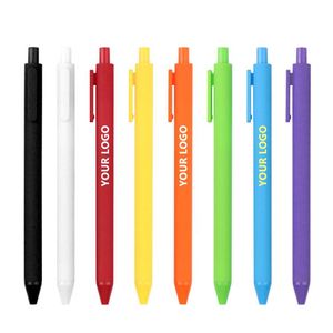 Best Bulk Plastic Cheap Multicolored Rubber Coated Ballpoint <b>Pens</b> OEM <b>Retractable</b> Custom Printed Logo BKS LY7388 Black Ink - Product Image 1