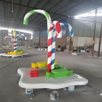 Grande sculpture de bonbon en fibre de verre pour extérieur, statue géante de sucette, décoration personnalisée pour magasin de bonbons, sculpture de dessert en résine pour jardin