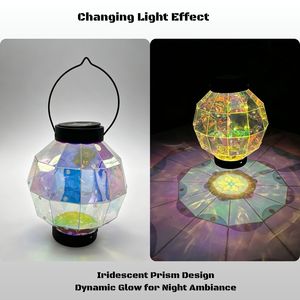 Lámpara Solar Colgante Prismática Iridiscente Vintage, LED Blanco Cálido, Impermeable, Hecha a Mano, Portátil, para Jardín, Parque, <span class=keywords><strong>Exterior</strong></span> - Product Image 5