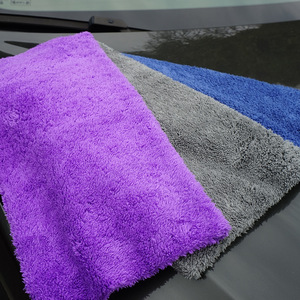 Toalla de microfibra para lavado de autos 40x40 cm 350Gsm, paño de limpieza absorbente de coral fleece para el cuidado del vehículo - Product Image 2