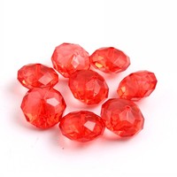 Perles Rondelles en Cristal Chunky de 22 mm, 80 Pièces, Vente en Gros, Nouveauté Tendance, pour la Fabrication de Bijoux, Perles Acryliques Transparentes Brillantes
