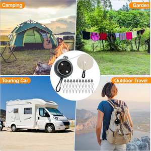 Corde à linge multifonctionnelle Séchage de chaussettes Corde suspendue Lavage antidérapant Organisateur multicouche réglable pour chaussettes Séchage - Product Image 6