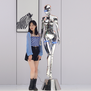 Cyberpunk <span class=keywords><strong>Sexy</strong></span> Robot <span class=keywords><strong>Sexy</strong></span> Meisje Sculptuur Grote Tech-Thema Godin Figuur Trendy Decoratie Voor Bars Ktv En Andere Locaties - Product Image 1