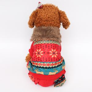 Conjunto de ropa de sombrero de oso de peluche de Navidad, abrigo de algodón con estampado étnico clásico de lujo, diseño de oso de <span class=keywords><strong>apertura</strong></span> Abdominal para - Product Image 3