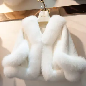 새로운 겨울 여성 럭셔리 패션 푹신한 재킷 인조 헤어 코트