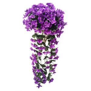 Vignes artificielles violettes en herbe verte, 30cm-100cm, bouquet de fleurs en soie, branche pour décoration de mariage, maison, accessoires de photographie en extérieur - Product Image 5