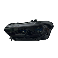 Feux avant de style laser à double couleur SJC Auto DRL pour BMW X5 G05 G18 19-22, lampes avant noires, accessoires d'éclairage automobile