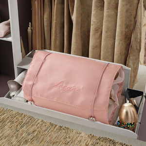 Bolsa de Aseo de Viaje Desmontable de Malla de Nailon, Estuche Cosmético Portátil Enrollable Personalizado con Cierre de Cremallera, Estilo Moderno - Product Image 2