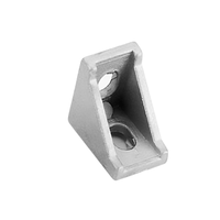 Plaques d'angle triangulaires en alliage d'aluminium, rainure pour profilés en aluminium 2020 2040, fixations d'angle