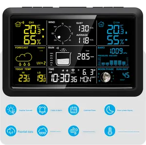 Tuya Smart Home <span class=keywords><strong>Station</strong></span> météo OLED LED Wifi connectivité Android pour température vent vitesse pluviomètre prévision Direction du vent - Product Image 3