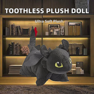 Peluche authentique de la série Toothless de Universal Studios, pendentif, Entraînez votre dragon, Fureur de nuit, peluche super douce en maille - Product Image 3